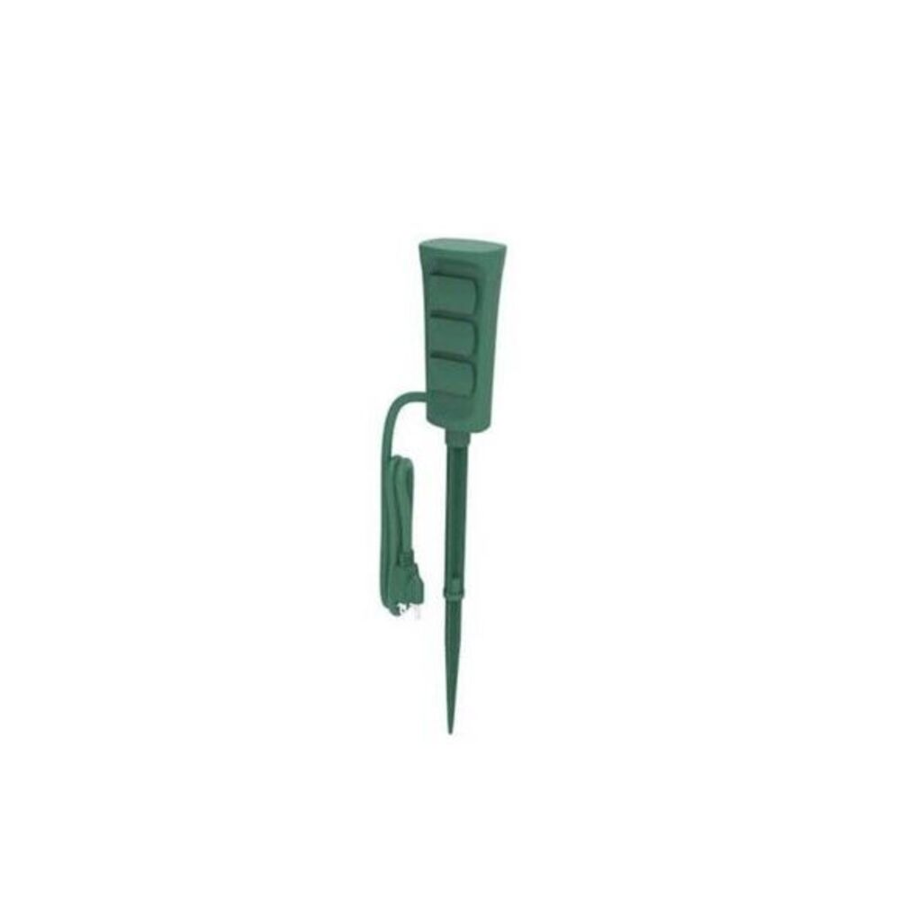 Utilitech 3-Outlet Power‎ Stake 6ft Cord Hinged Covers Outdoor #0130337